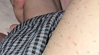 Stepmom with sexy nails pulled out stepson dick handjob
