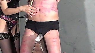 The Hero of Justice Submits to the Evil Female Boss and Has a Dick Stamped on Her Slave Contract