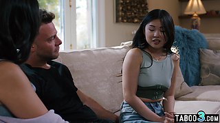 Bisex asian pounded by a married couple