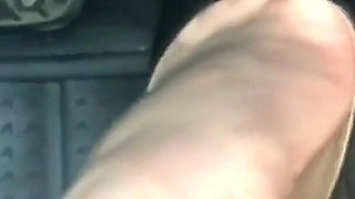 Girlfriend Pumps Gas and Brake Pedals at the Park