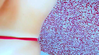 Oiled College PAWG Fucked in Red Brazilian Thong