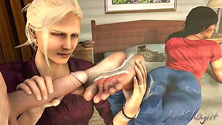 Wild anime scenes with rough anal and plenty of cum on tits featuring Viola-3d