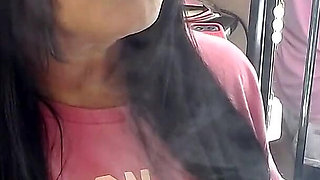 Pretty MILF Natural Smoking