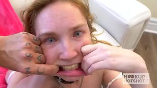 Petite Redhead Claire Roos Gets Rough Anal Fuck from Online Hookup