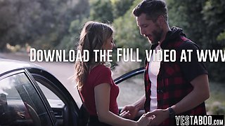 Stranded blond hair babe mature fucks hung stranger