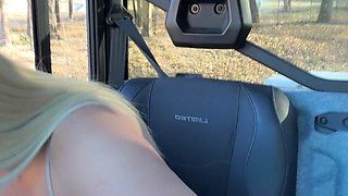 Blonde Bombshell Goes Topless in Atv