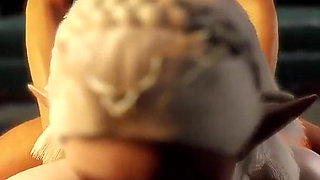 Hot Blonde Elf Rammed Hard on the Floor