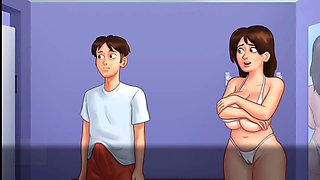 Stepmom and stepson caught in a wild session by their stepsister