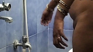 Tamil couple bathing doggy fuck