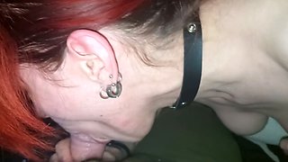 Amateur sexwife gets pounded by a sex machine while deep-throating my cock