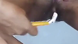 Indian Girl Shaving Her Pussy in Bath Room