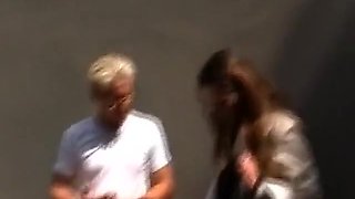 Big Boobed Brunette German Slut Fucked On The Highway Cross Bridge