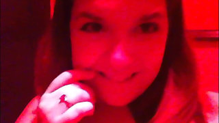 Red-lit Thrill: Public Bathroom Masturbation at the Club