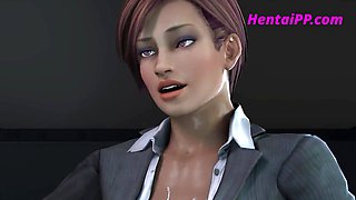 Lisa Hamilton ( DOA ) Play With Dick Between Tits - Animation UNCENSORED 3D