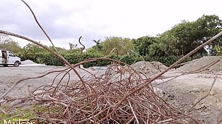 Video of Cory Chase's husband walking around a construction site