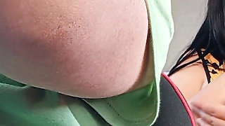 My BBW Passenger Shows Me Her Tits in the Taxi - Uber