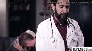 Breeding Doctor Fucks Blonde Wife - Cuckold Creampie & English Subs