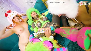 Tattooed Sluts Wild Lesbian Orgy Dildos, Costumes, Orgasm Moments