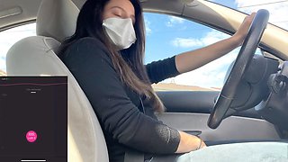 A lucky subscriber takes care of my pleasure while I drive, and I gotta stop to finish!