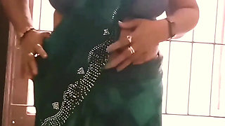 Desi Tamil Chubby Wife Lux Saree Wear Tease Shows Boobs Belly Hairy Pussy Ass! Indianhotwifex