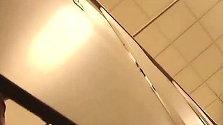 Sexy slender young babe voyeur upskirt in the dressing room