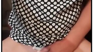 Rub My Clit Under Jeans Pants Next Pee Strong Stream On Wall And My Self