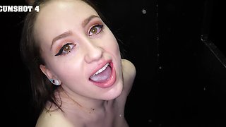 Lizzie Love gets messy in a wild gloryhole scene.