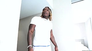 Petite Babe Blows Black Monster Cock