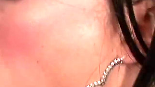 Alluring brunette babe toys her pussy and gets fucked
