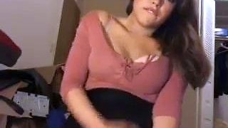 Shemale tranny enjoying solo masturbation