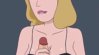 Rick and Morty - a Way Back Home - Sex Scene Only - Part 47 Beth Handjob by Loveskysanx