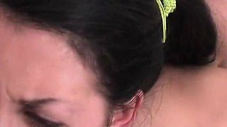 He gave her throat a workout as he rammed his cock inside! Swallow extreme deeptthroat