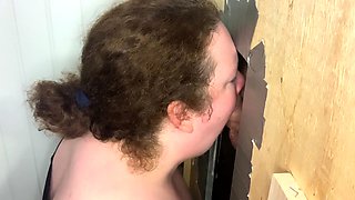 Glory hole with a big cock