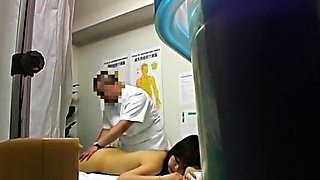 Sweet Japanese girl has a masseur pleasing her tight pussy