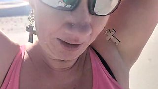 Amateur Redhead MILF DesertFox310 Fucked Doggy Style in National Park Sand