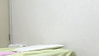 Girls Only Apartment in Japan, Girl Cleaning While Spill Out Natural Tits From Student Uniform and Thong Fit Into Camel Toes