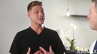 Cheeky Jock Roomie Nuru Massaged & Fucked By Slutty Stud