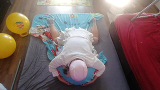 Hot foreplay with a couple, massage with oil on the body. Lick in the wife's pussy until orgasm.