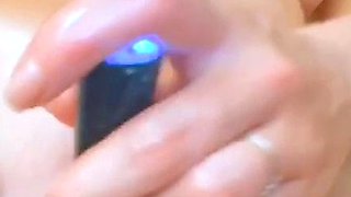 Blonde With Natural Big Boobs Loves Putting A Toy In Her