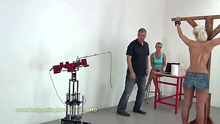 Gia Spanking Machine - Bare Back Whipping