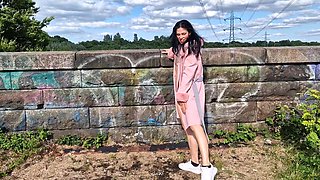 Risky Outdoor Nudity, Gaping Pussy and Pissing