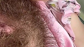 Smoking in my car hairy pussy