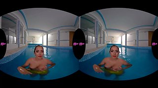 Latina Teen 18+ Enjoys Your Pool And Hard Dick - Diana Rius, Virtual Reality And Vr Porn