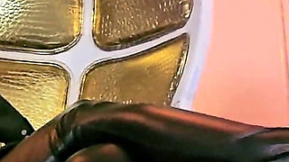 Stina Stone Femdom Feetworship Dirty Smelly Socks Barefeet by German Mistress in Leather Gloves