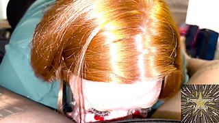 Redhead SSBBW Julie Unleashes Intense POV Blowjob on Mike
