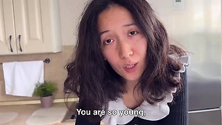 Naughty and hot stepmom has a wild sex with her stepson using a sex doll