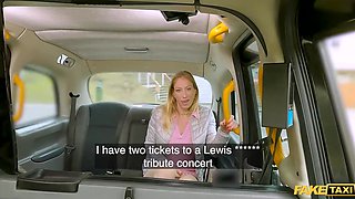 Fit Busty Blonde Gal Sucks & Rides The Taxi Driver's Dick Like a Pro To Get a Ticket For the Concert