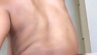 Busty Cherry Hilson sucks and fucks a cock with her ass to get his warm cum