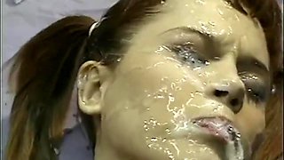 Posh bimbo bukkake mind-blowing adult clip