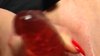 Slut with wet pussy spread by her favorite toy-2